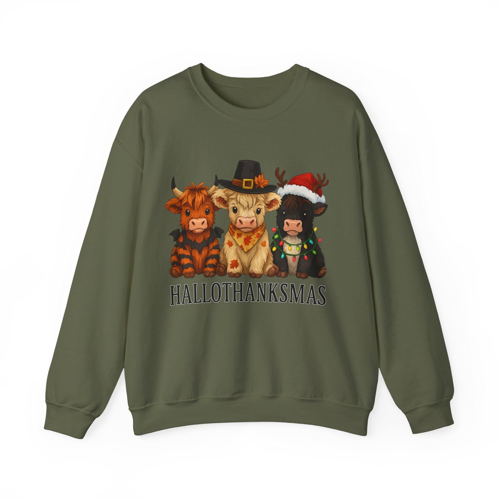 Festive Animal Sweatshirt, Cozy Holiday Apparel, Cute Crewneck for Fall, Thanksgiving and Christmas, Perfect Gift for Animal Lovers