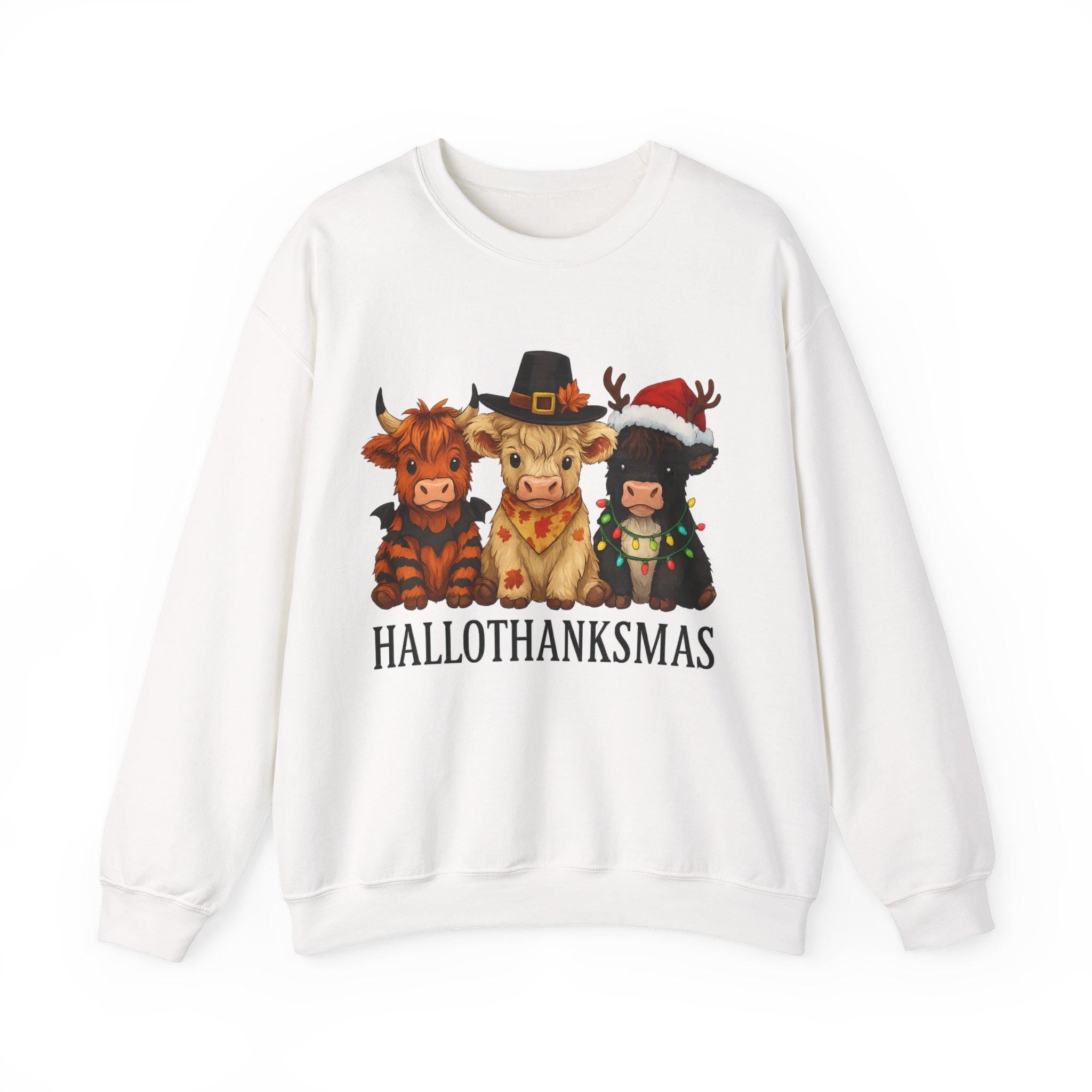 Festive Animal Sweatshirt, Cozy Holiday Apparel, Cute Crewneck for Fall, Thanksgiving and Christmas, Perfect Gift for Animal Lovers