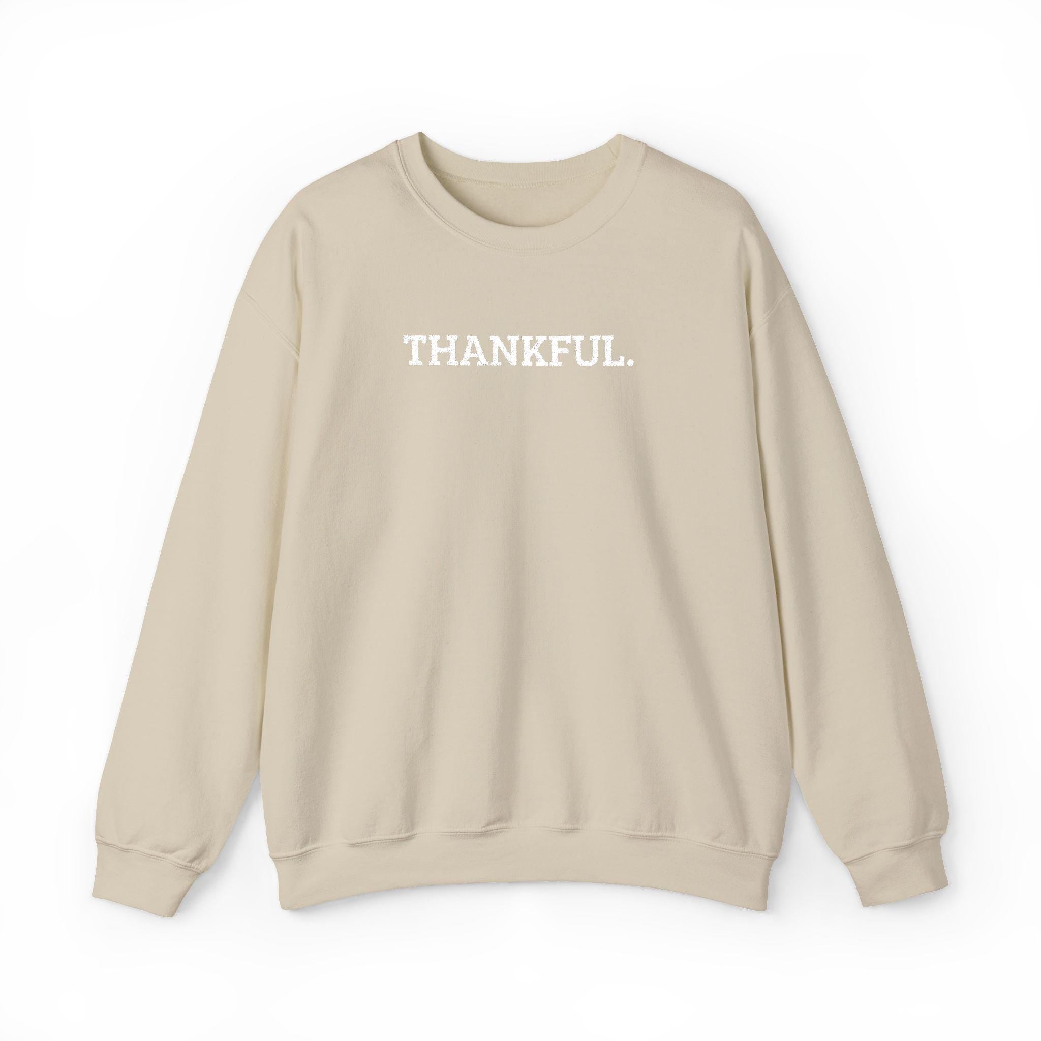 Thankful Embroidered Crewneck Sweatshirt | Cozy Fall Fashion, Gratitude Gift