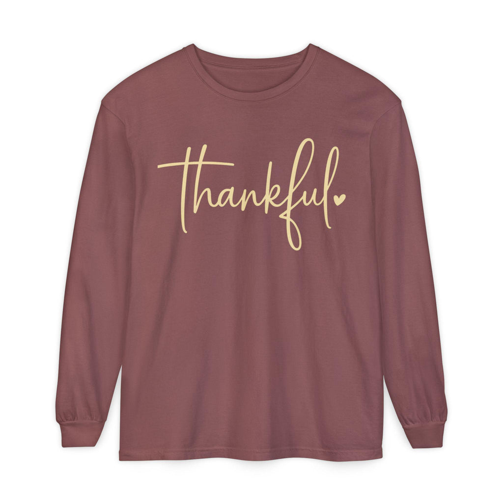Thankful Long Sleeve T-Shirt | Cozy Fall Apparel, Thanksgiving Gift, Casual Style,
