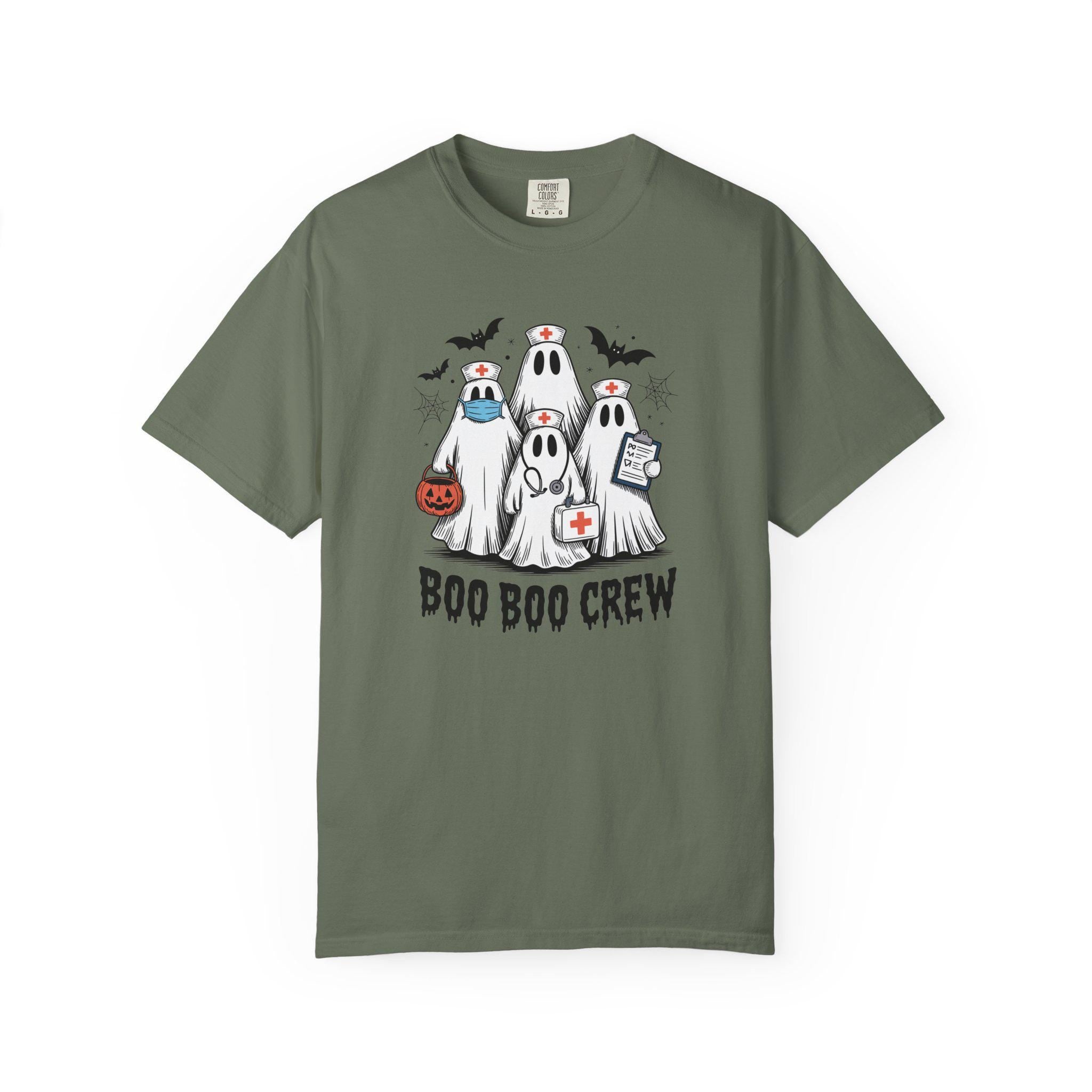 Boo Boo Crew T-Shirt, Unisex Halloween Tee, Ghost-Themed Apparel, Cute Fall Outfit, Casual Spooktacular Gift