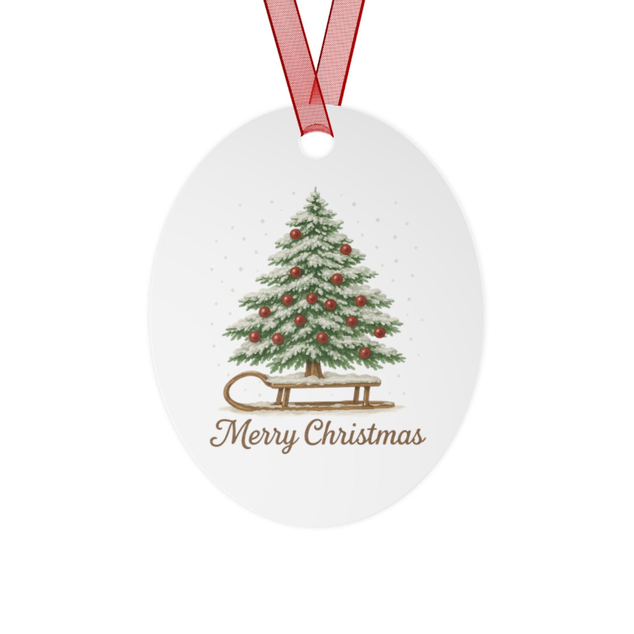 Metal Christmas Ornaments, Holiday Tree Decorations, Personalized Gift Tags, Winter Decor, Merry Christmas Keepsakes