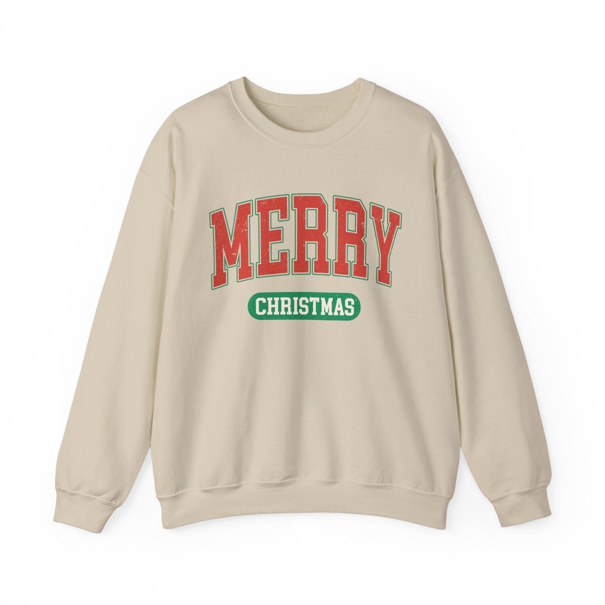 Merry Christmas Sweatshirt, Unisex Crewneck, Holiday Apparel, Cozy Winter Wear, Christmas Fashion