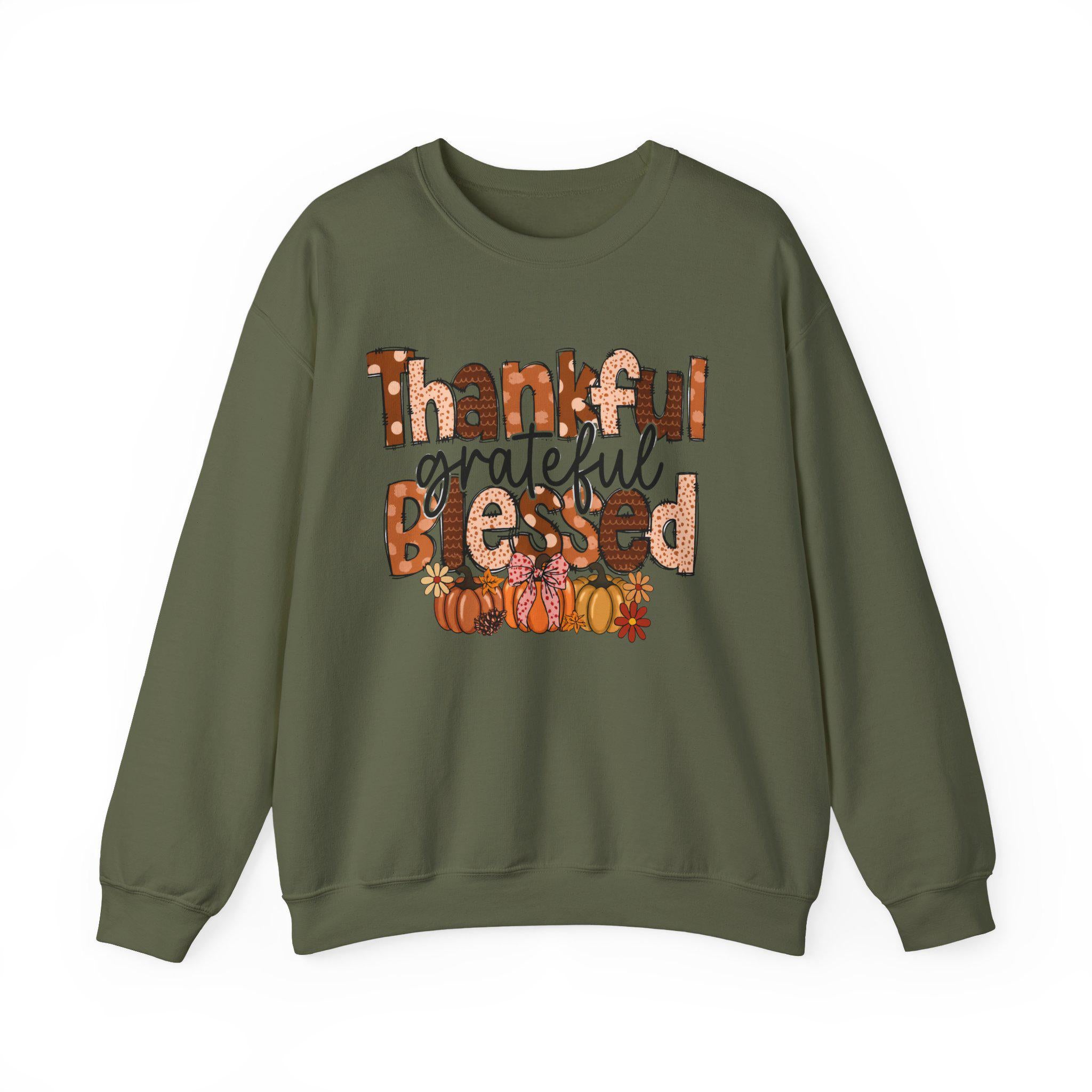 Thankful & Blessed Crewneck Sweatshirt | Fall Fashion, Thanksgiving Gift, Cozy Casualwear, Autumn Apparel, Unisex Sweatshirt