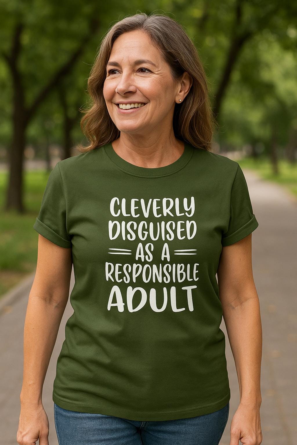 Cleverly Disguised as a Responsible Adult | Funny Graphic Cotton Tee | Gildan 5000 Unisex Shirt