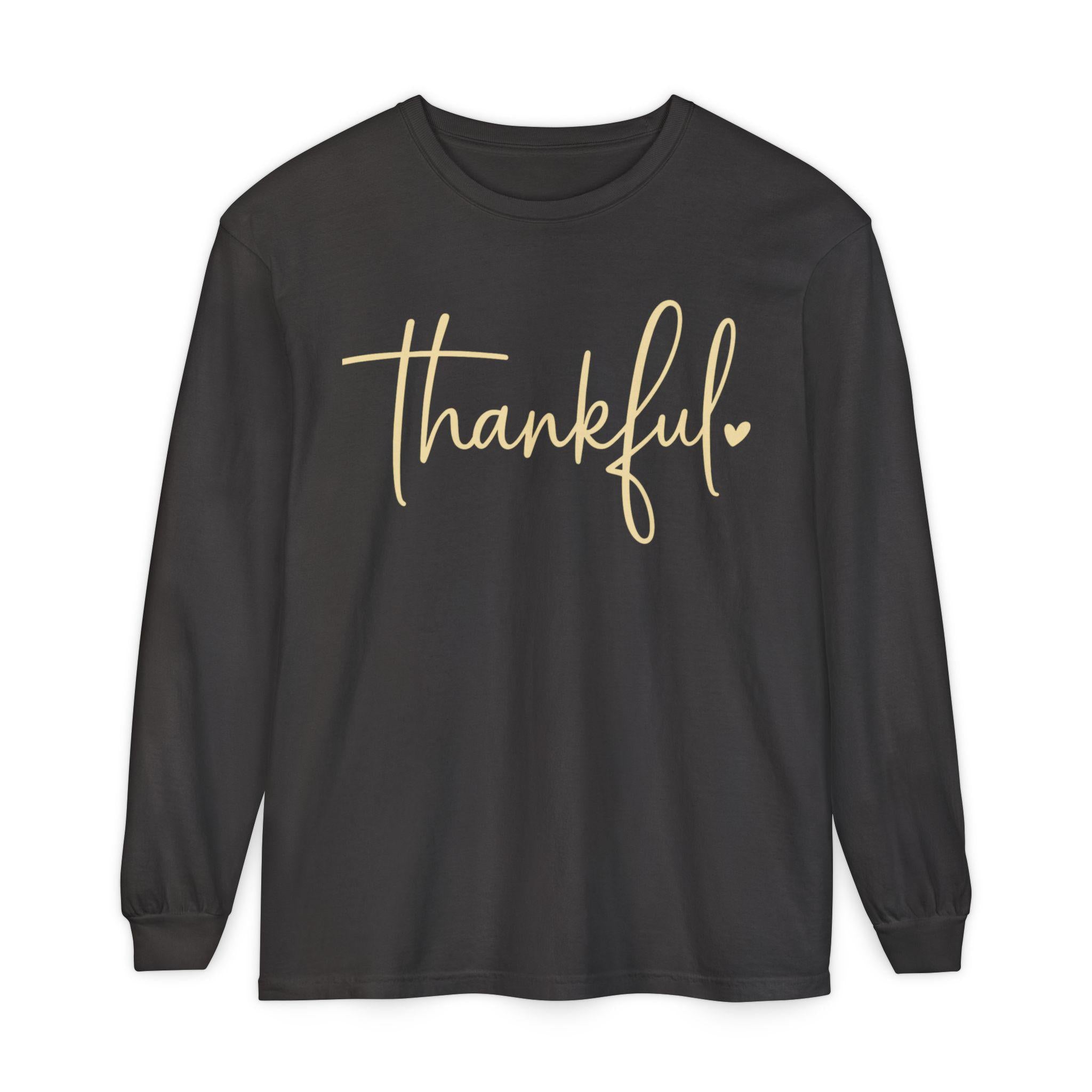 Thankful Long Sleeve T-Shirt | Cozy Fall Apparel, Thanksgiving Gift, Casual Style,